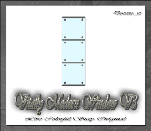 Sims 3 — Vitally Modern Window V3 by denizzo_ist — 12 New Meshes Vitally Modern Window and Door Set 2 Recolorable parts I