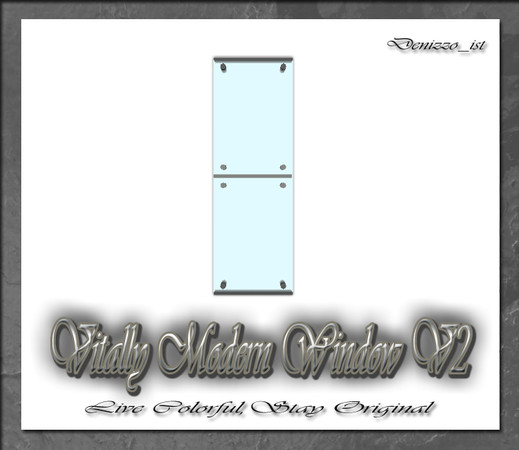 Sims 3 — Vitally Modern Window V2 by denizzo_ist — 12 New Meshes Vitally Modern Window and Door Set 2 Recolorable parts I