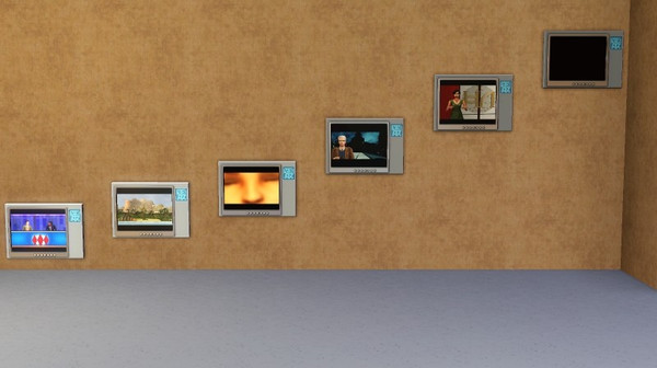Sims 3 — Late Night TV adjustable Up and Down Wall by TheNinthWave — Now you can move The Late Night wall TV up and down