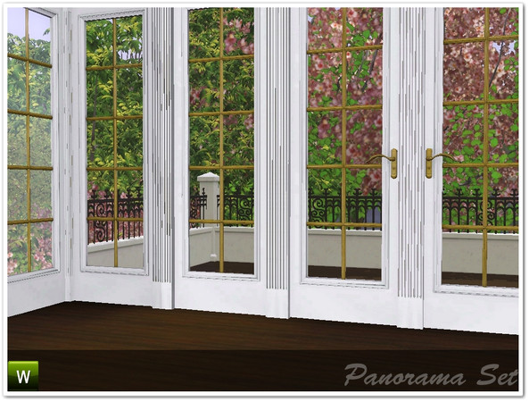Sims 3 — Panorama Construction Set by deeiutza — Wanna see what's outside? This window and door offers you the perfect