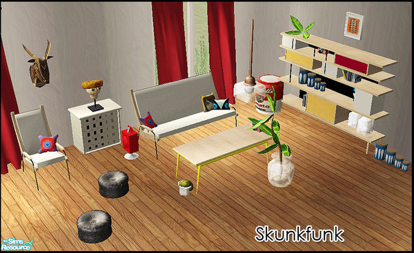 Sims 2 — skunkfunk by steffor — a funky livingroom