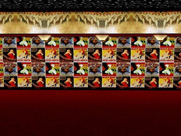 Sims 3 — Moulin Rouge Pattern 2 by murfeel — More vintage ads of the Parisian Moulin Rouge, now as patterns by MurfeeL;