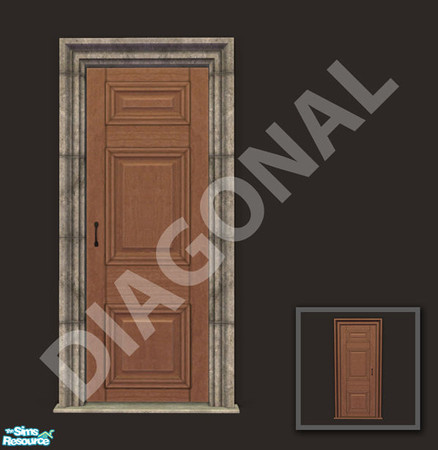 Sims 2 — Rejal Part 5 - Door 03 narrow diagonal by Murano — Diagonal version of Door 03 narrow.