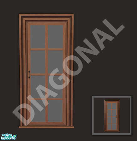 Sims 2 — Rejal Part 5 - Door 02 narrow diagonal by Murano — Diagonal version of Door 02 narrow.