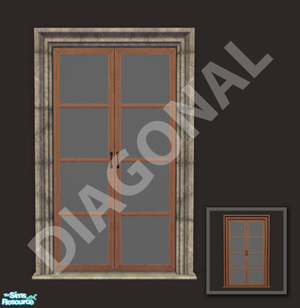 Sims 2 — Rejal Part 5 - Door 01 BASE diagonal by Murano — Diagonal version of Door 01 BASE.