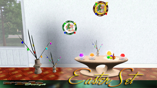Sims 3 — easterset by ruhrpottbobo — Easterset Easter bouquet floor Easter bouquet mini floor Easter bouquet mini table
