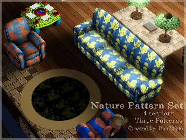 Sims 3 — Nature Patterns by Ben72006 — This my first set. It a Nature Pattern set. It as Three Patterns. Two different