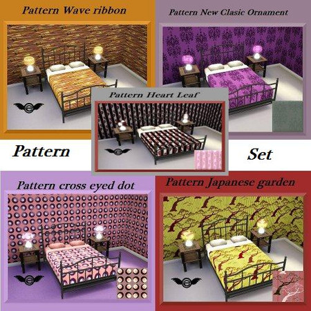 Sims 3 — Pattern Set by engelchen1202 — A pattern Set with 5 diverent Pattern all Colors changeable
