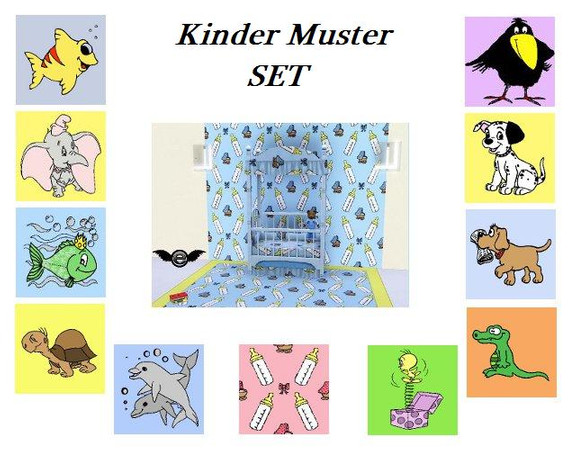 Sims 3 — Pattern Kids by engelchen1202 — 12 diverent Patterns for every Kidsroom each 4 Color changeable