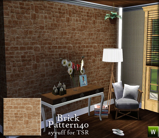 Sims 3 — Brick Pattern40 by ayyuff — recolorable brick pattern