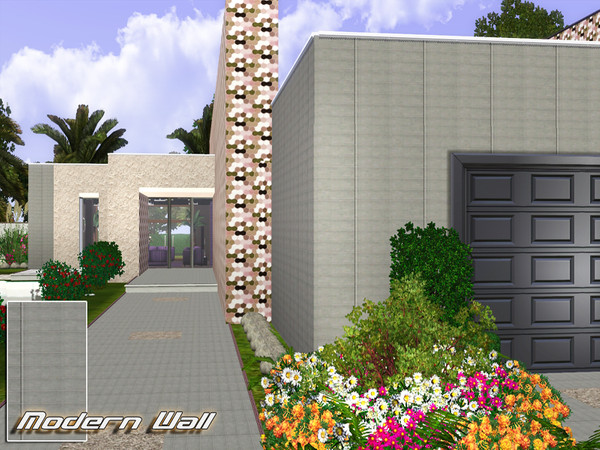 Sims 3 — Modern Wall by TSR Archive — By Pralinesims under Geometric