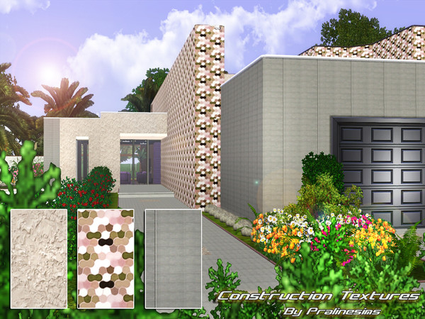 Sims 3 — Construction Textures by TSR Archive — This set contains three textures! They all have 3 recolourable channels!