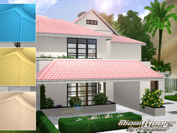 Sims 3 — Miami Roofs by TSR Archive — This set contains four new roof recolours. We hope you like it,please enjoy:D