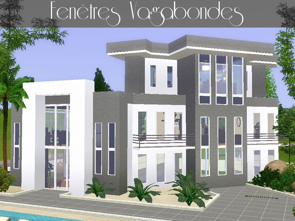 Sims 3 —  by lilliebou — Hi =) This is a set of seven windows. They are all recolorable and come in two variations. They