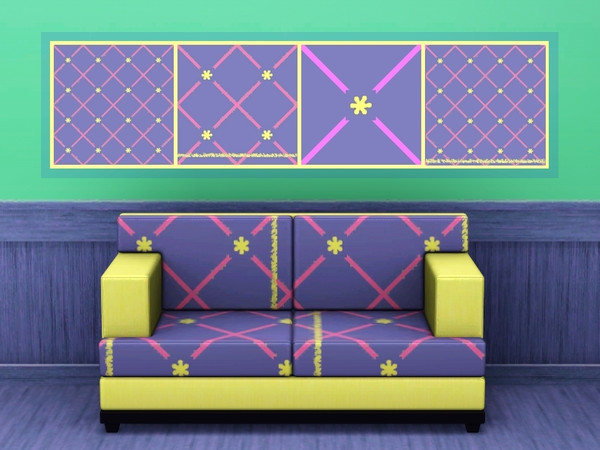Sims 3 — Fun with Tiles Flowers by Flovv — Nice set of patterns with fun and love.