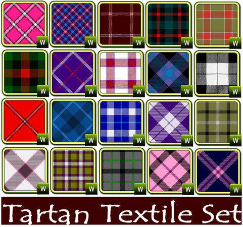Sims 3 — Tartan Textile Set by allison731 — This Set includes 20 kinds of Tartan Textile. These samples can be a good