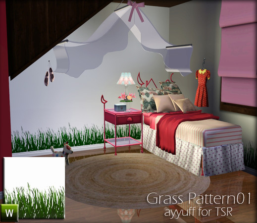 Sims 3 — Grass Pattern01 by ayyuff — re-colorable pattern