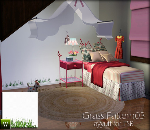Sims 3 — Grass Pattern03 by ayyuff — re-colorable pattern