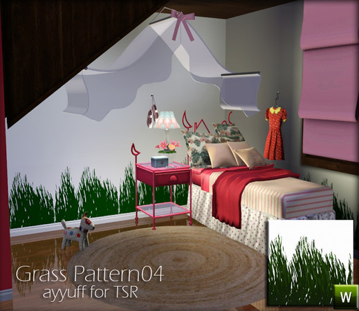 Sims 3 — Grass Pattern04 by ayyuff — re-colorable pattern