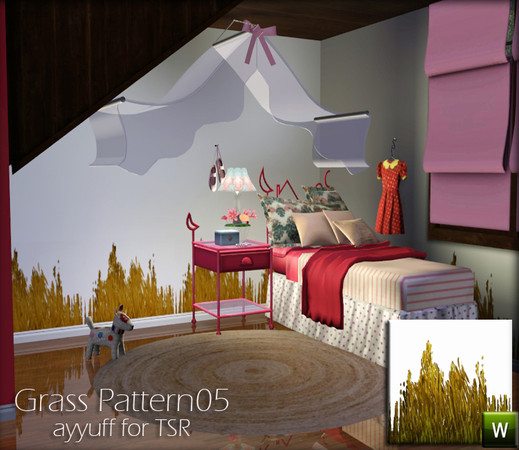 Sims 3 — Grass Pattern05 by ayyuff — re-colorable pattern