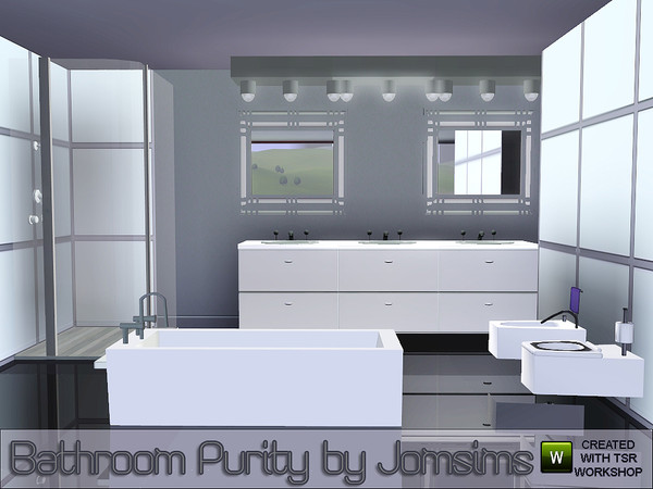 Sims 3 — bathroom purity by jomsims — in this set of the pure line almost no shade on objects for a given net. except on