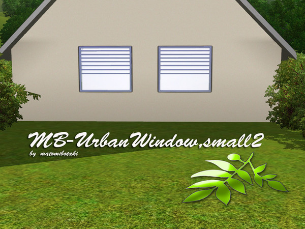 Sims 3 — MB-UrbanWindow,small2 by matomibotaki — MB-UrbanWindow,small2, new mesh by matomibotaki, 2x1 small, recolorable.