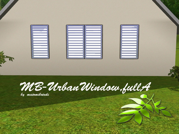 Sims 3 — MB-UrbanWindow,fullA by matomibotaki — MB-UrbanWindow,fullA, new mesh by matomibotaki, 1x1 short full,