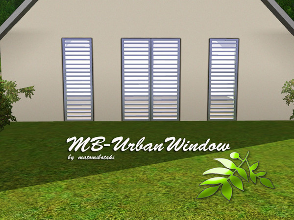 Sims 3 — MB-UrbanWindow by matomibotaki — MB-UrbanWindow, 1x1 tall full shutted, new mesh by matomibotaki, recolorable.