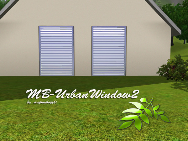 Sims 3 — MB-UrbanWindow2 by matomibotaki — MB-UrbanWindow2, 2x1 tall shutted, new mesh by matomibotaki, recolorable.