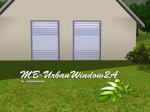 Sims 3 — MB-UrbanWindow2A by matomibotaki — MB-UrbanWindow2A, 2x1 tall partly shutted, new mesh by matomibotaki,