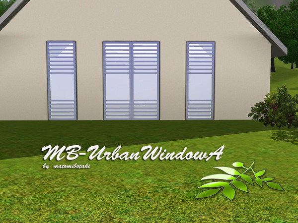 Sims 3 — MB-UrbanWindowA by matomibotaki — MB-UrbanWindowA, 1x1 tall partly shutted, new mesh by matomibotaki,