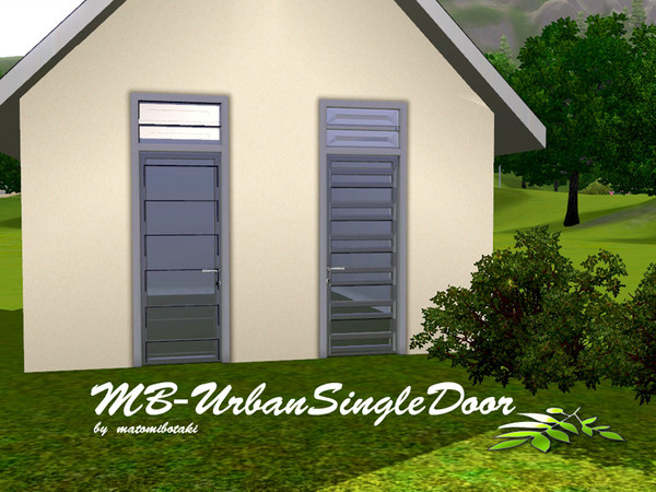 Sims 3 — MB-UrbanSingleDoor by matomibotaki — MB-UrbanSingleDoor, new mesh by matomibotaki, recolorabel, part of the