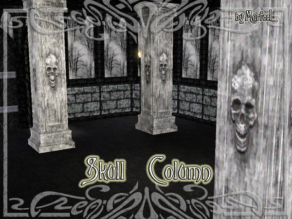 Sims 3 — Skull Column by murfeel — Death supports all, for without it there is no balance. This column is therefore