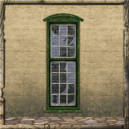 Sims 3 — Yard Sash Window (Tall Broken 1) by Cyclonesue — By Cyclonesue for TSR TSRAA