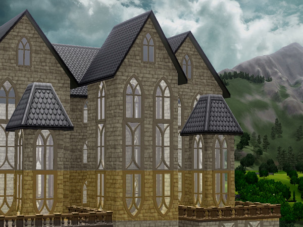 Sims 3 — Gothic Queen - Reversed by lilliebou — Two recolorable channels, 2 tiles wide, costs 350 Simoleons.