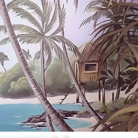 Sims 3 — Mural tropical by Angela — Mural Tropical. Made by Angela@TSR (2011) Please don't clone my meshes or claim as