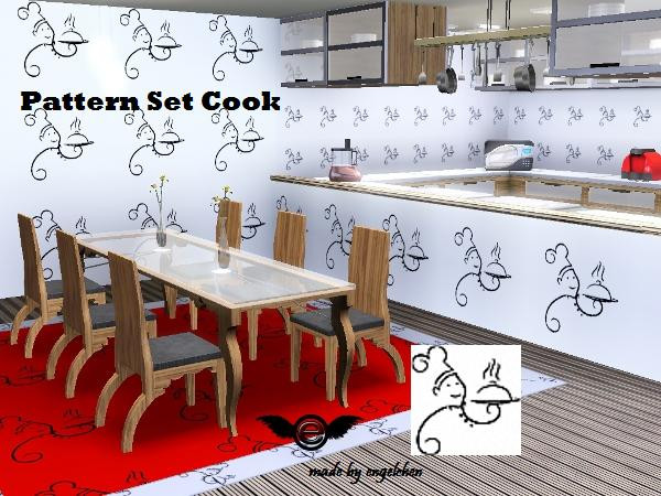 Sims 3 — Pattern Set Cook by engelchen1202 — This Set includes 2 diverent Sizes of the Cook Pattern Dieses Set enthaelt 2