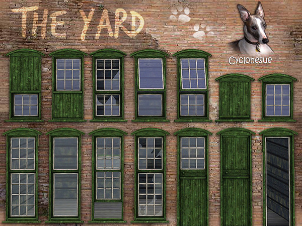 Sims 3 — Yard Windows and Doors by Cyclonesue — For rustic buildings, old barns and even Medieval properties: 25 windows