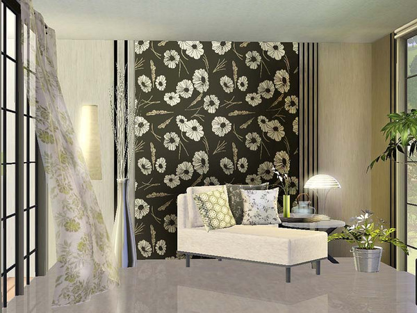 Sims 3 — Floral Patterns Set I by ung999 — This set includes four themed patterns and one geometrical pattern. 