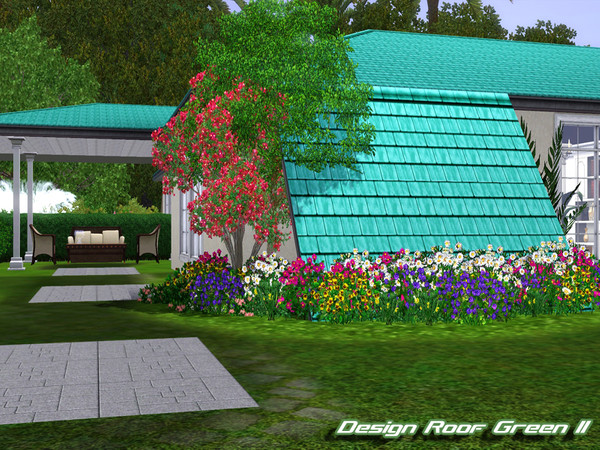 Sims 3 — Design Roof Green II by TSR Archive — by Pralinesims