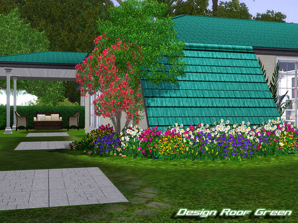 Sims 3 — Design Roof Green by TSR Archive — by Pralinesims