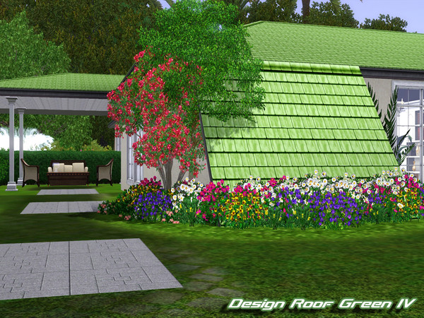 Sims 3 — Design Roof Green IV by TSR Archive — by Pralinesims