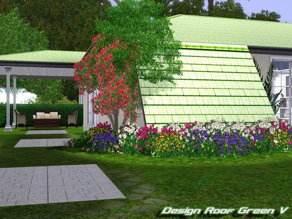 Sims 3 — Design Roof Green V by TSR Archive — by Pralinesims