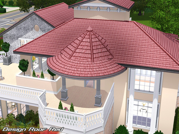 Sims 3 — Design Roof Red by TSR Archive — by Pralinesims