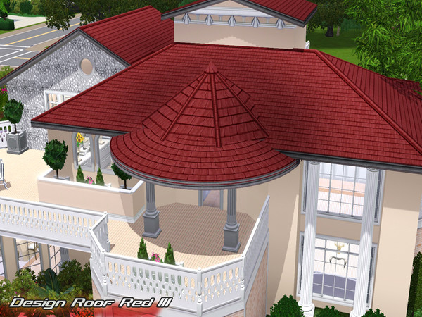 Sims 3 — Design Roof Red III by TSR Archive — by Pralinesims