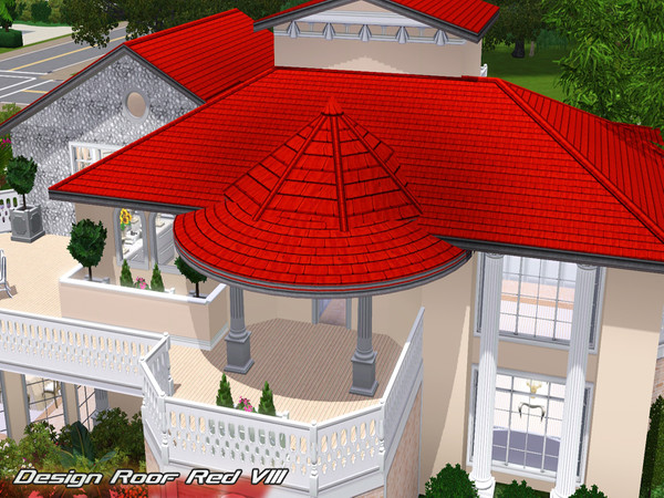 Sims 3 — Design Roof Red VIII by TSR Archive — by Pralinesims