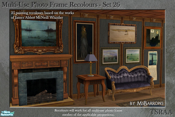 Sims 2 — Multi-Use Photo Frames Recolours Set 26 by MsBarrows — A collection of 25 recolours for my multi-use photo