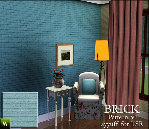 Sims 3 — Brick Pattern50 by ayyuff — recolorable pattern