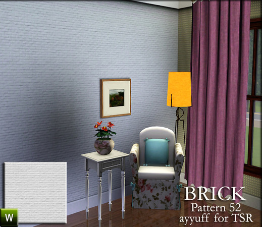 Sims 3 — Brick Pattern52 by ayyuff — recolorable pattern