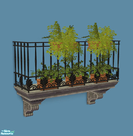 Sims 2 — Rejal Part 4 - Balcony BASE by Murano — This file is the master mesh and it\'s essential for the other balconies